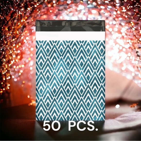 50 10X13 Poly Mailers, Geometric Chevron, Shipping Envelopes PRICE IS FIRM - Picture 4 of 4